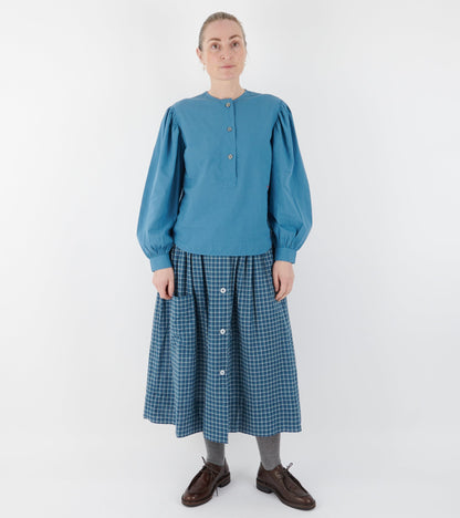 Mona Skirt No. 837 Messenger Checks Indigo