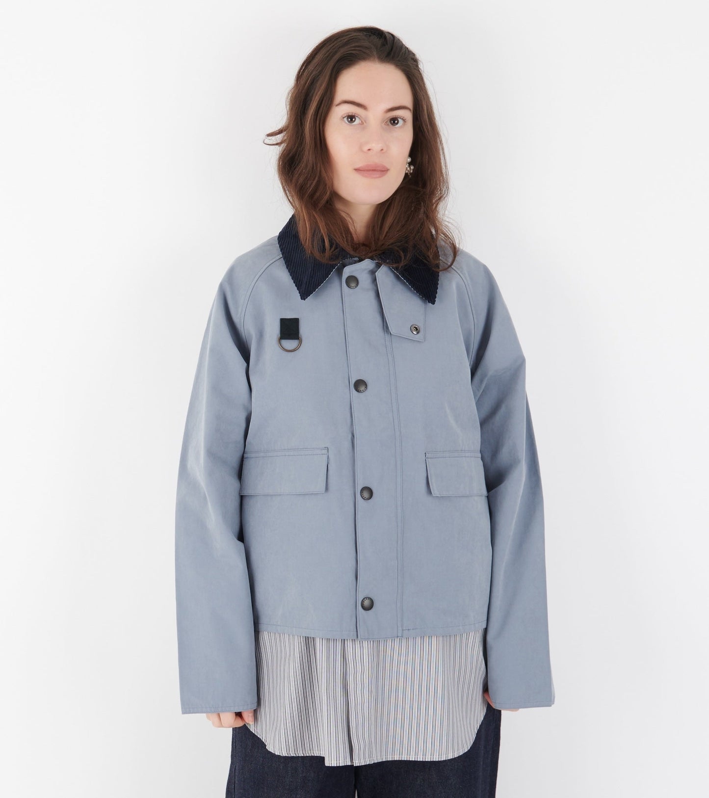 Spey Oversized Casual Jacket Washed Blue