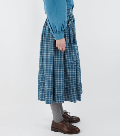 Mona Skirt No. 837 Messenger Checks Indigo