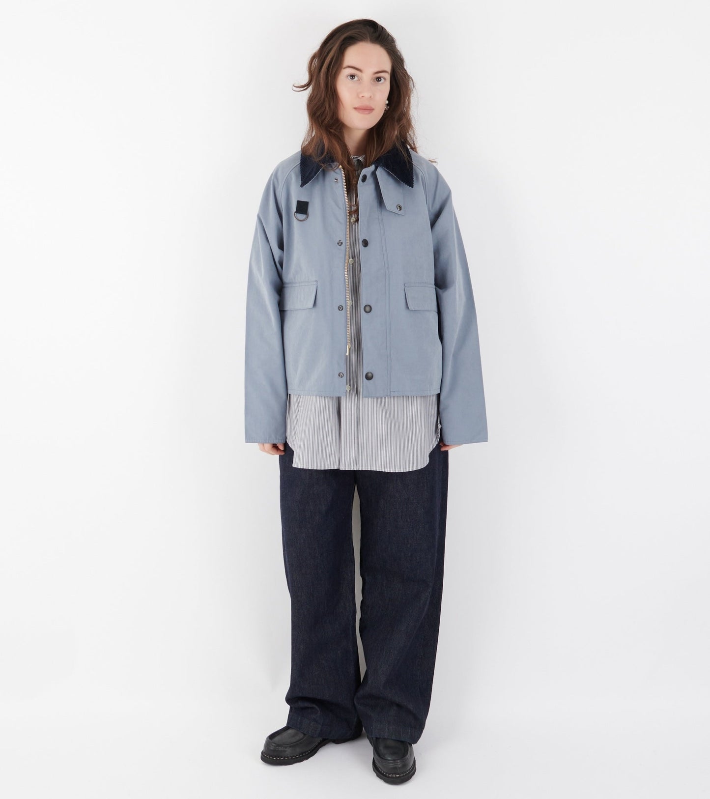 Spey Oversized Casual Jacket Washed Blue