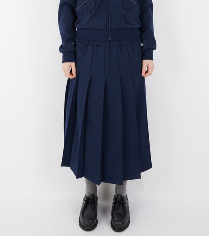 Pleated Skirt Dark Blue