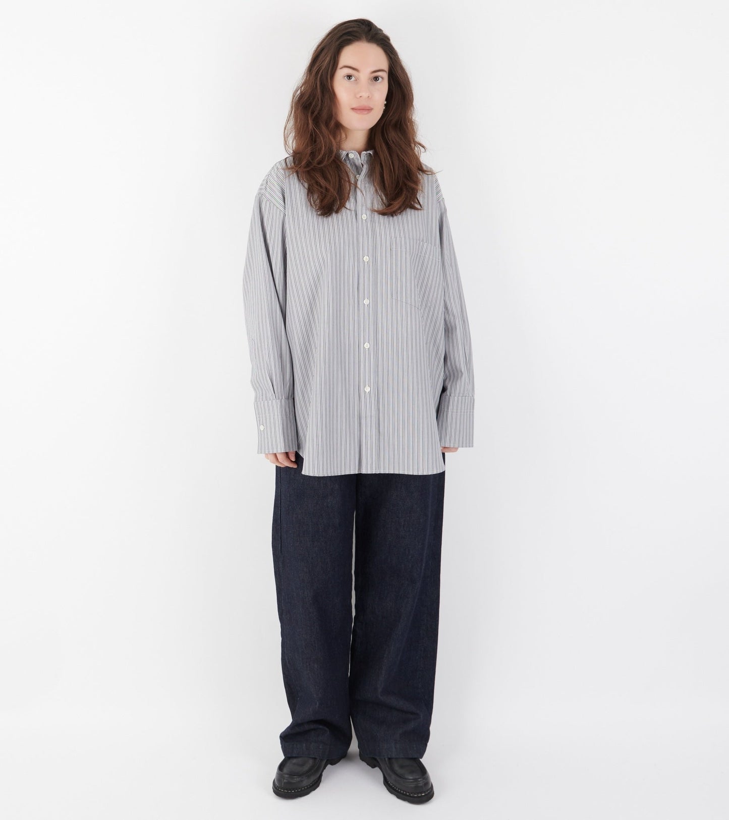 Margit Shirt Blue/Greyish Stripe