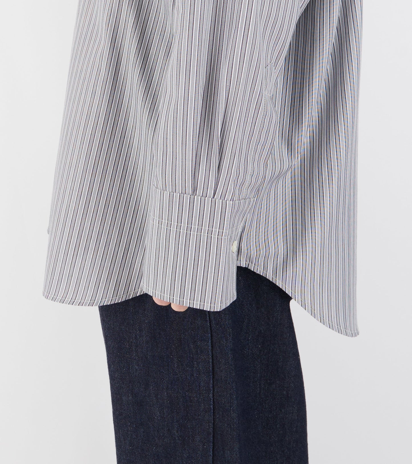 Margit Shirt Blue/Greyish Stripe