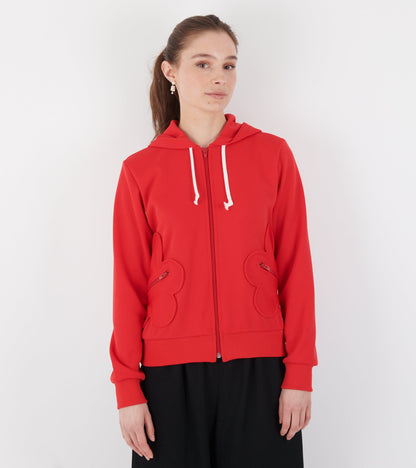Flower Hoodie Red