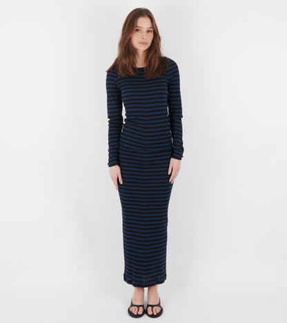 101 Long John Rib Dress Marine/Black