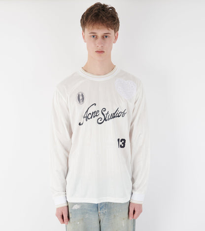 Logo Sports Jersey Top White