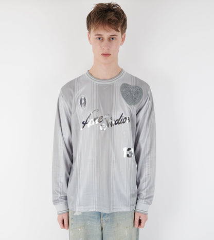 Logo Sports Jersey Top Grey
