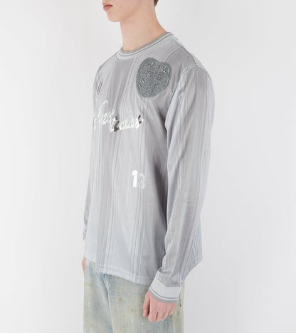 Logo Sports Jersey Top Grey
