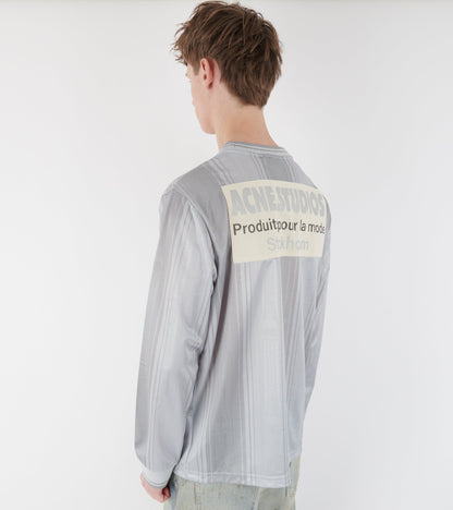 Logo Sports Jersey Top Grey