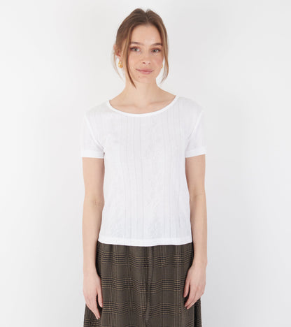Anna Cap Sleeve Tee Optic White