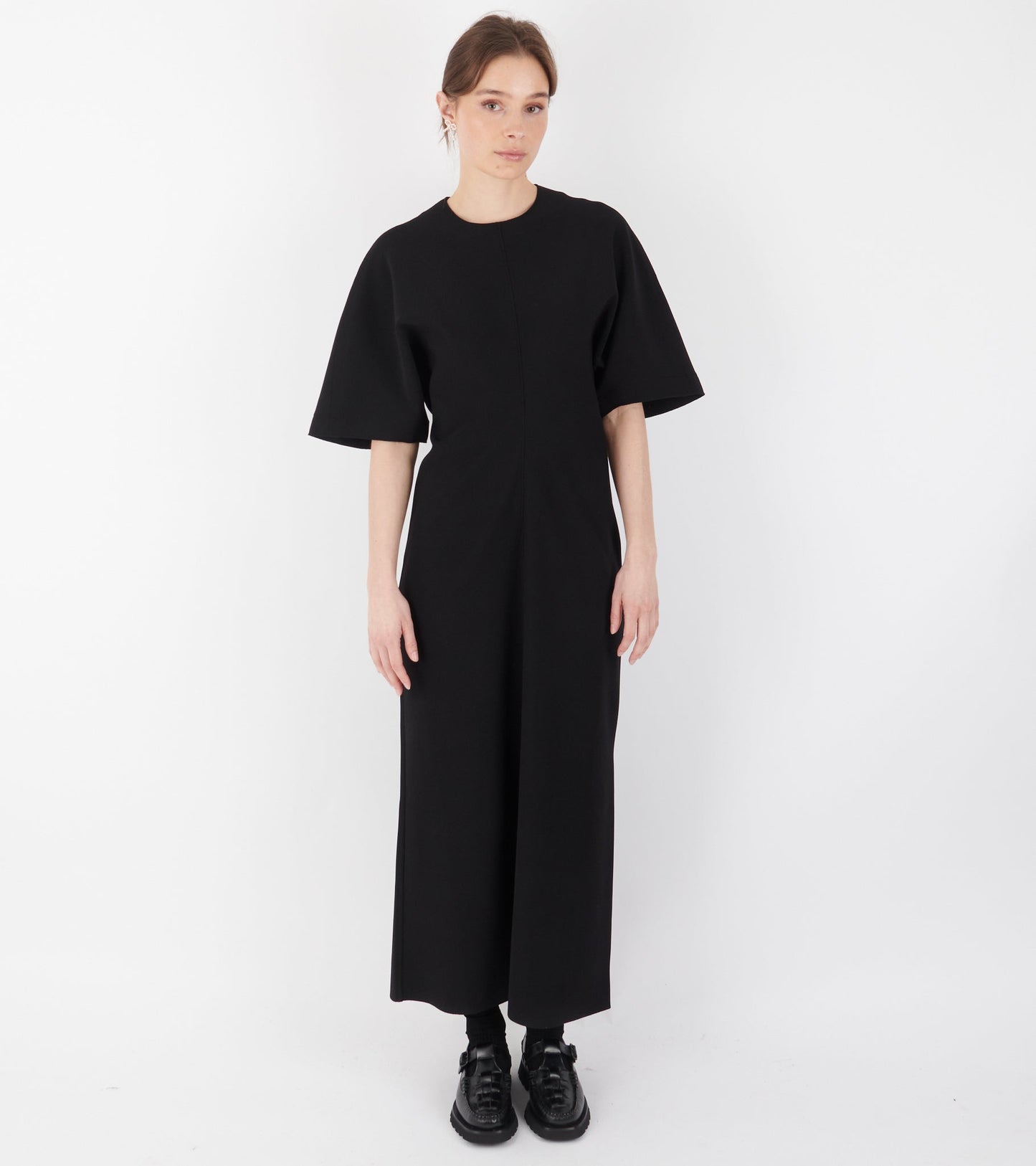 Lay2 Half-sleeve Dress Black