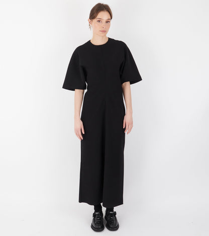 Lay2 Half-sleeve Dress Black