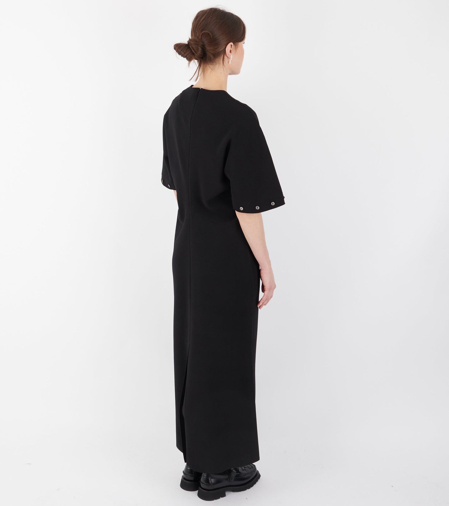 Lay2 Half-sleeve Dress Black