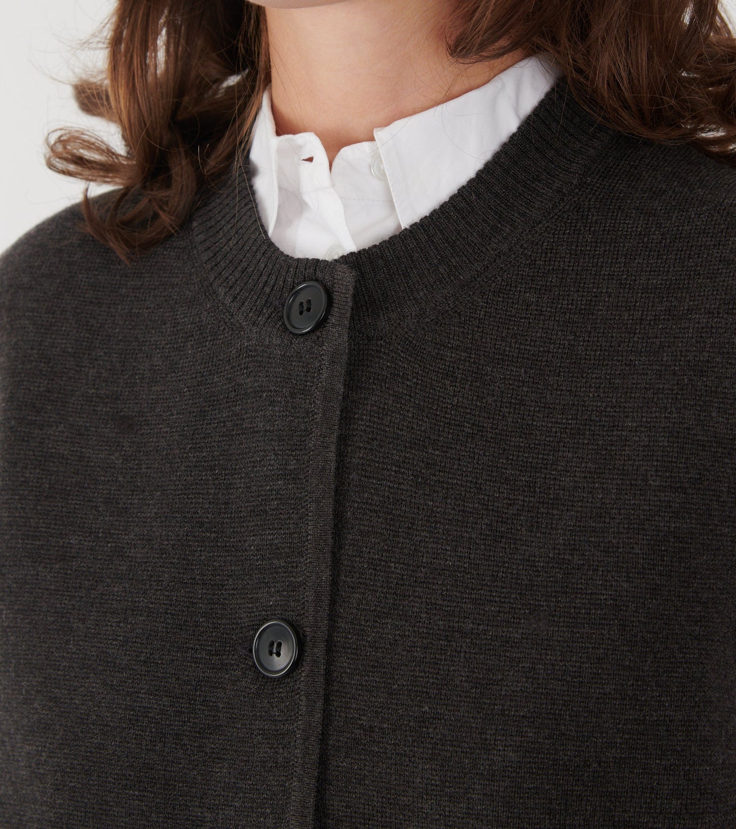 Elva Vest Dark Brown Melange