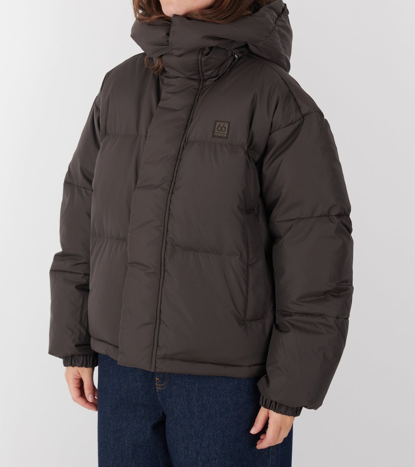 Dyngja Down Cropped Jacket Licorice
