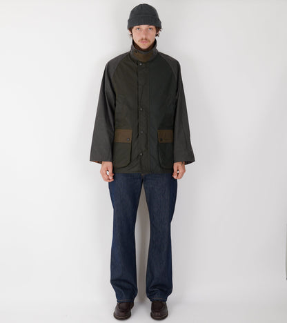 Barbour Patchwork OS Sage Bedale Wax Jacket
