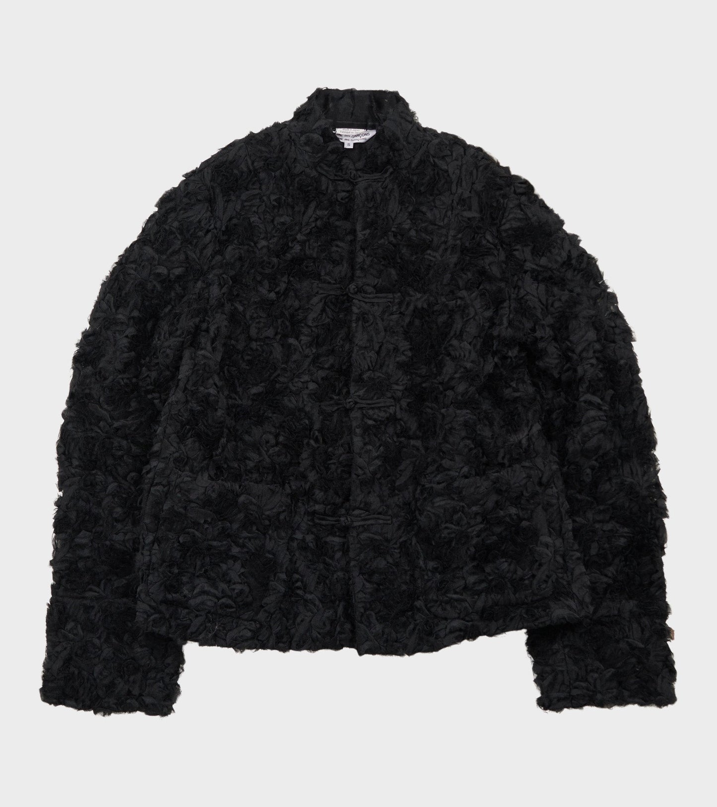 Curly Ruffle Mesh Jacket Black