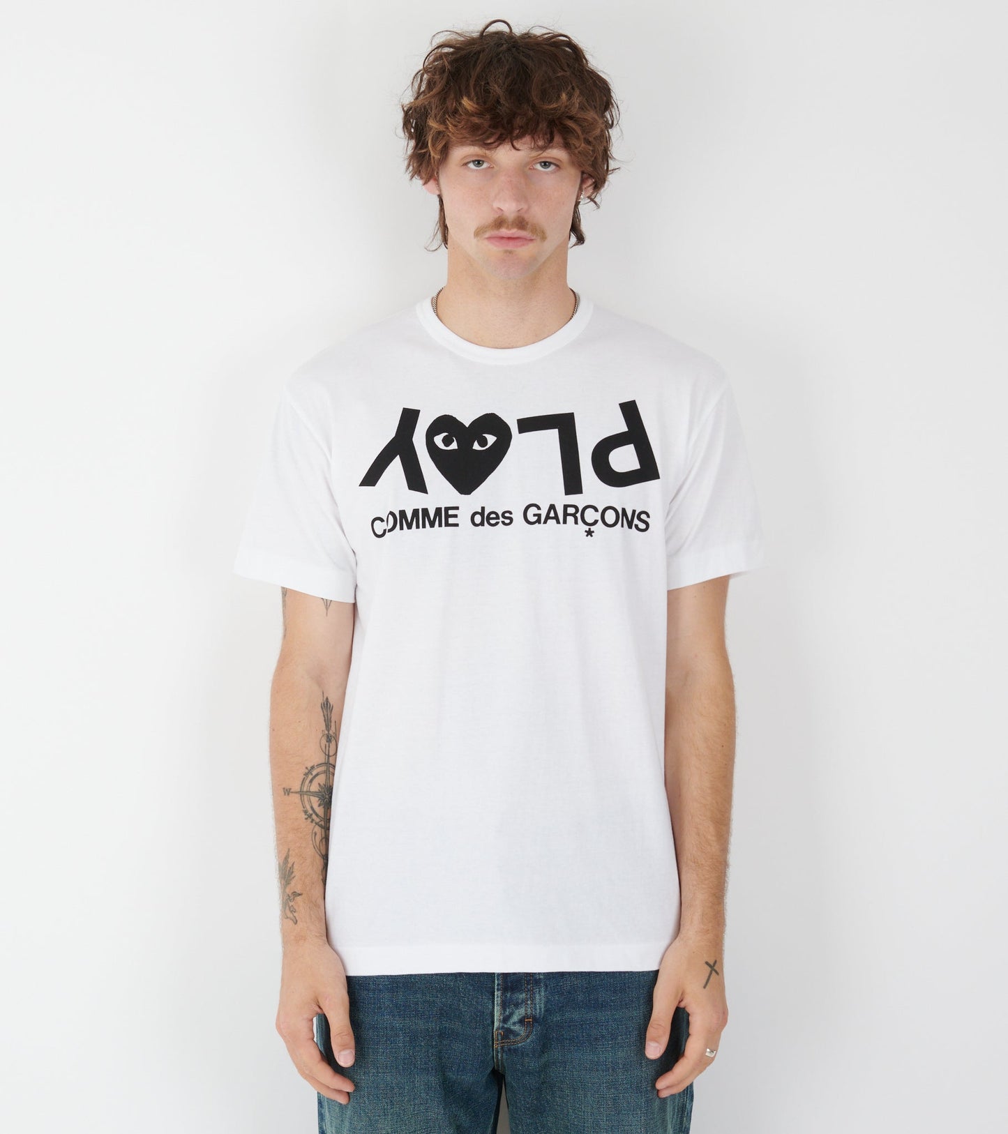 U Logo Print T-shirt White