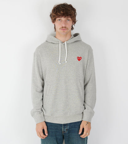 U Red Heart Hoodie Grey