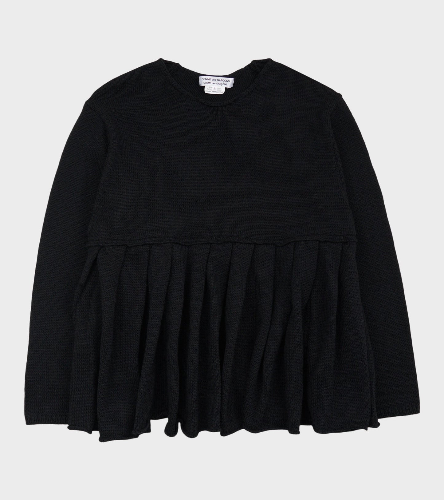 Wool Skirt Sweater Black