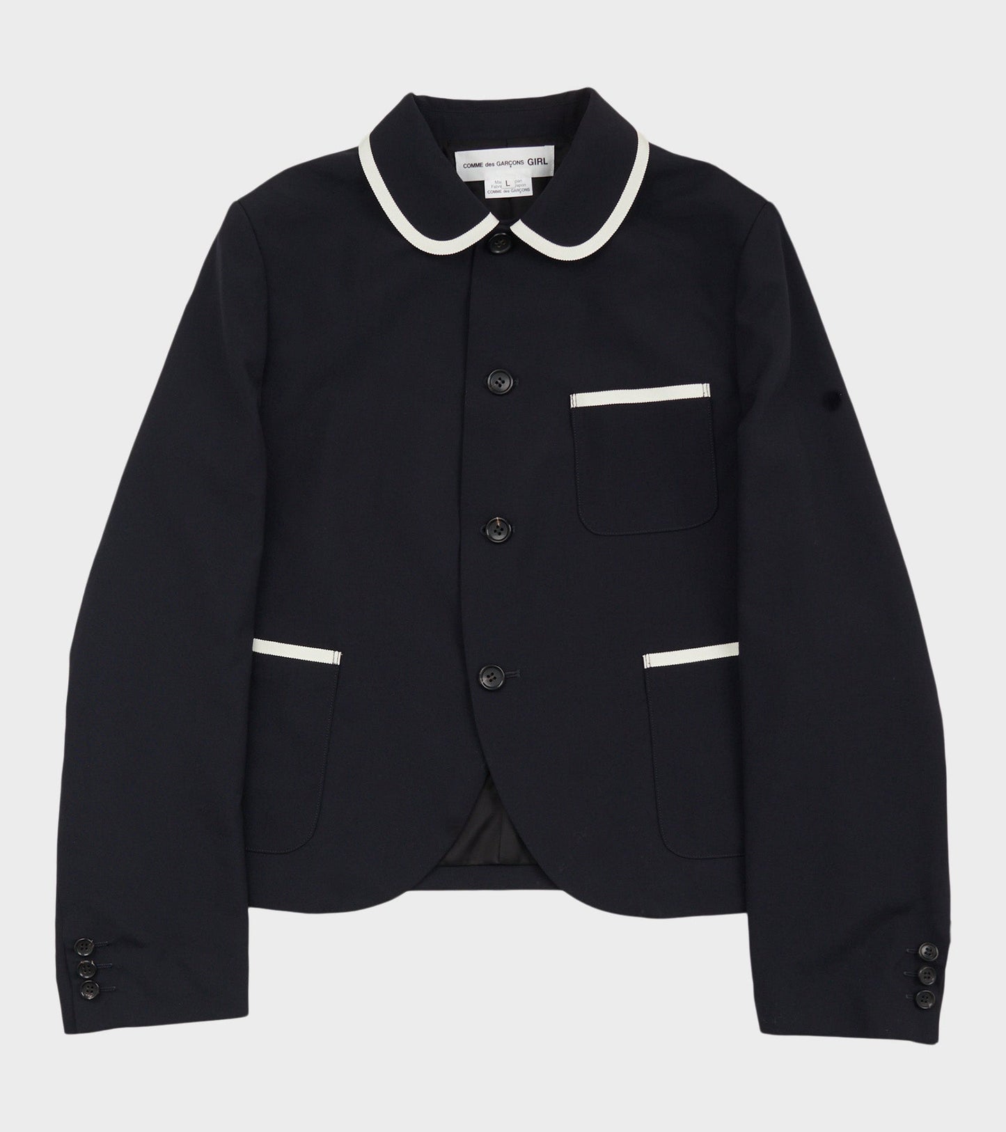 Piping Jacket Navy/White