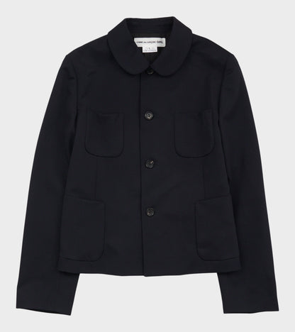 Round Collar Jacket Navy