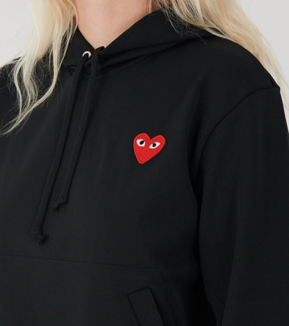 U Red Heart Hoodie Black
