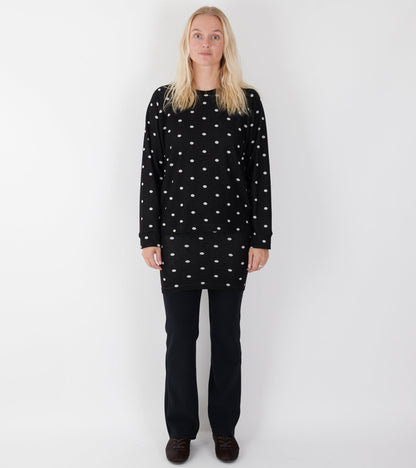Jaquard Dot Skirt Black/Ecru