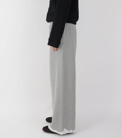 Lace Sweatpants Dark Grey Melange