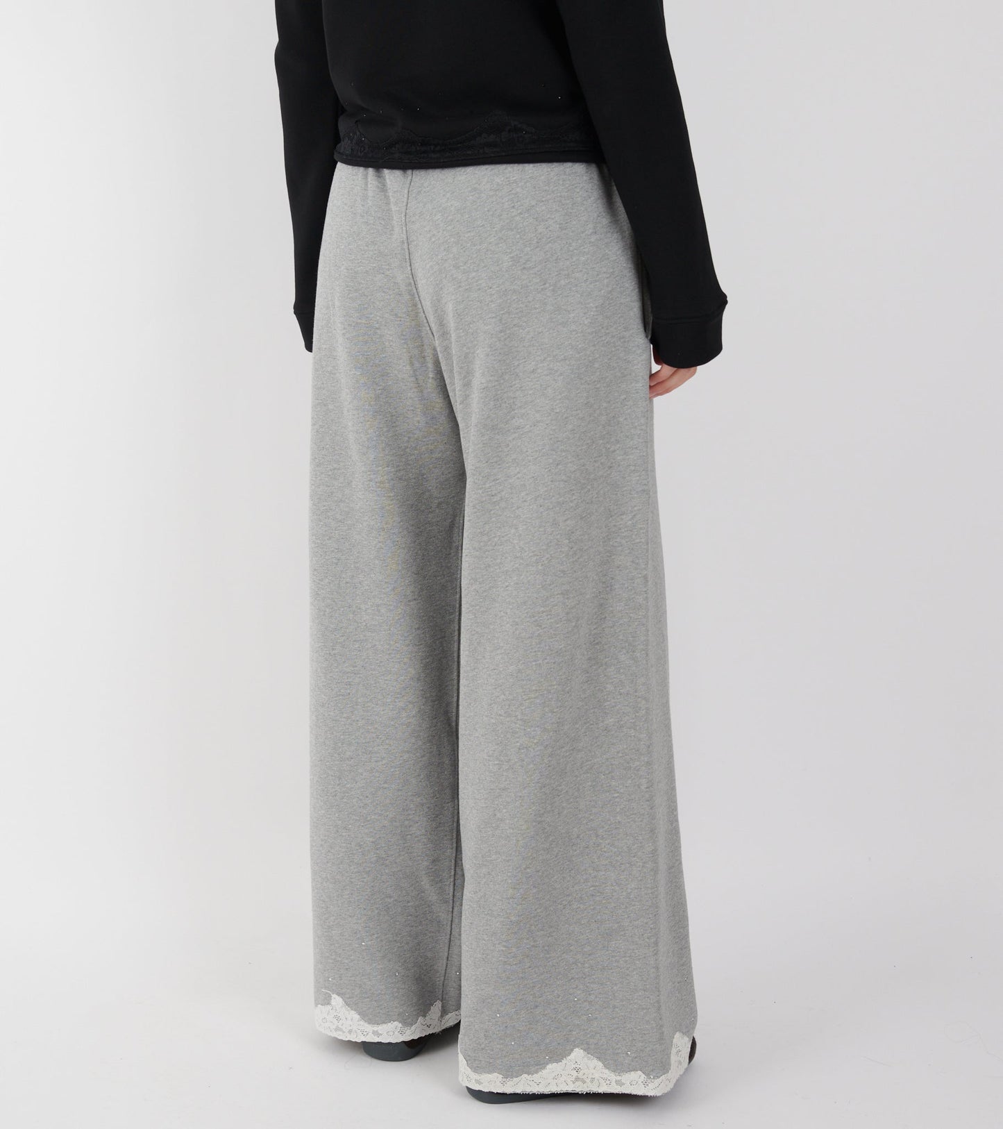 Lace Sweatpants Dark Grey Melange