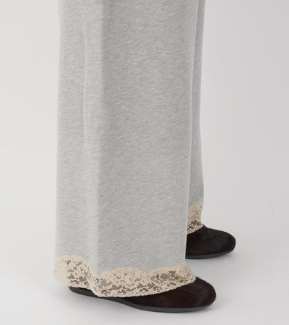 Lace Sweatpants Light Grey Melange