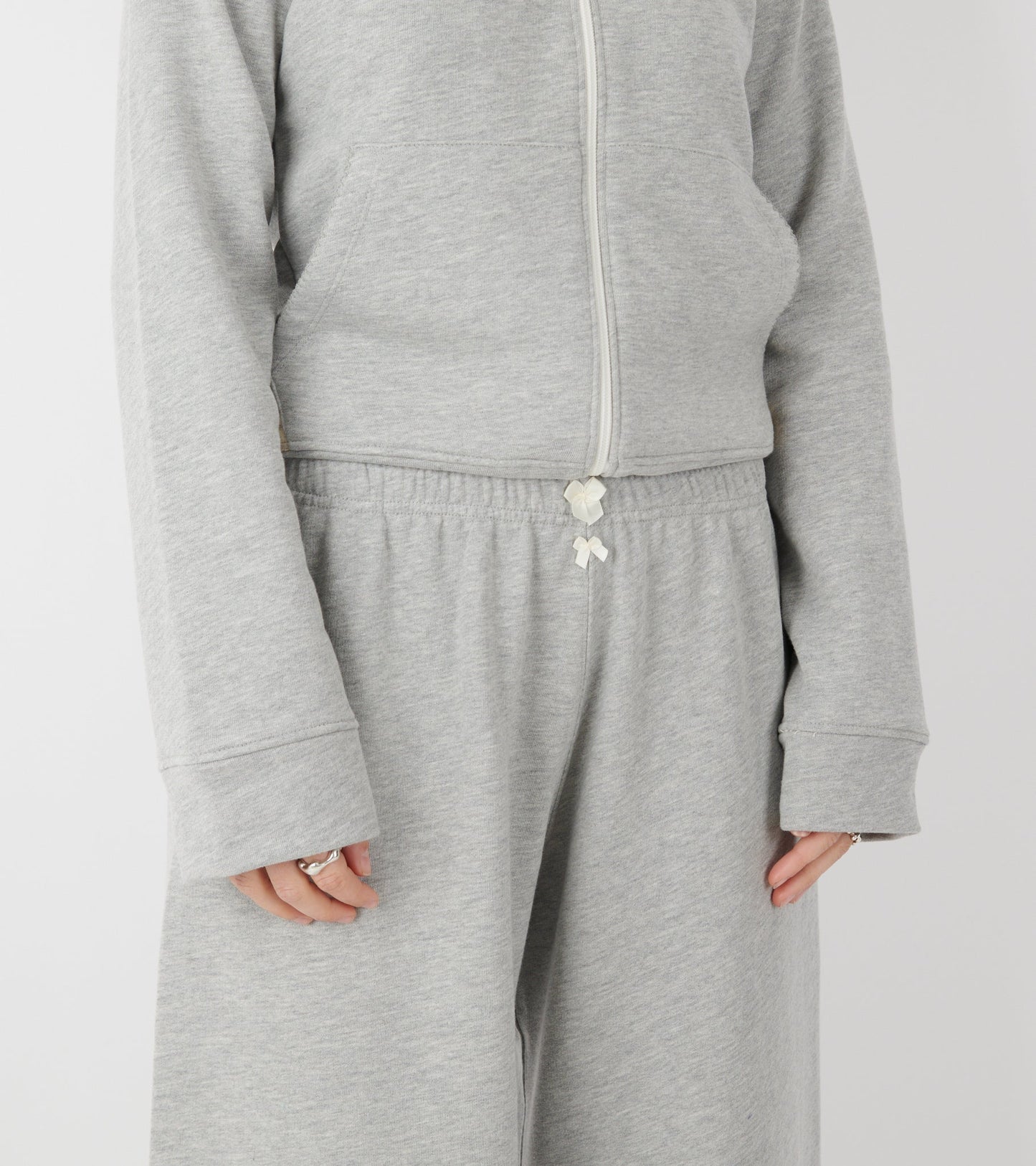 Lace Sweatpants Light Grey Melange