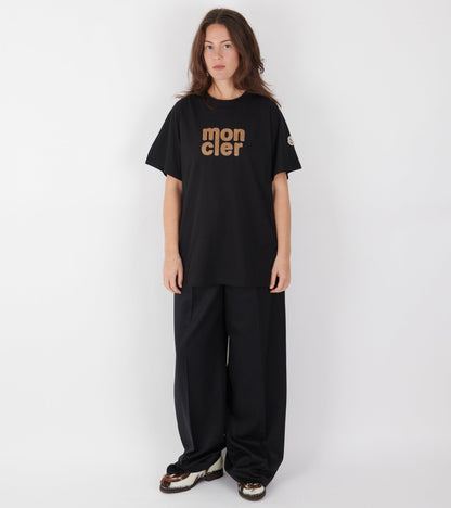 Teddy Logo Cotton T-shirt Black/Brown
