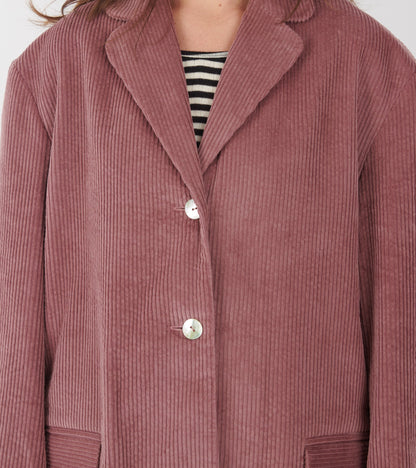 Japanese Cotton Corduroy Andie Blazer Thistle