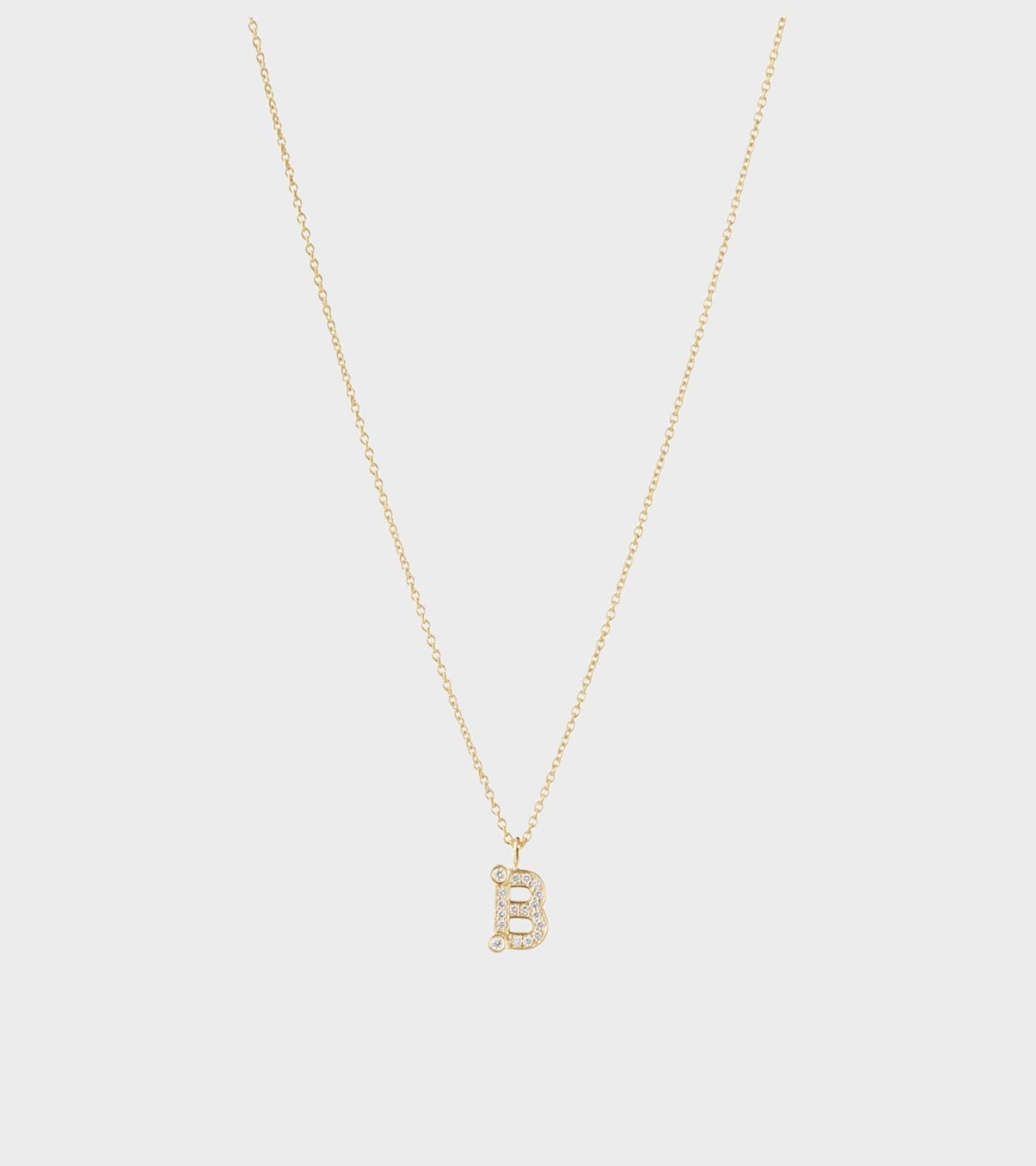 Simple B Necklace Gold