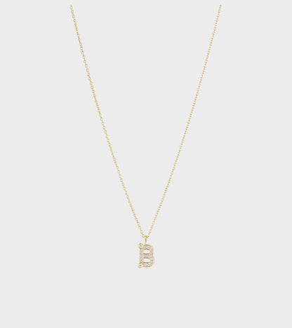 Simple B Necklace Gold