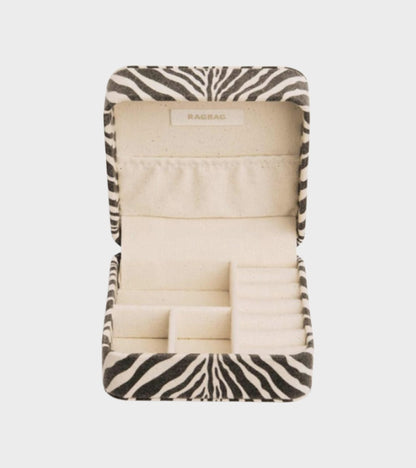 Zebra Jewelry Travel Box Black/White