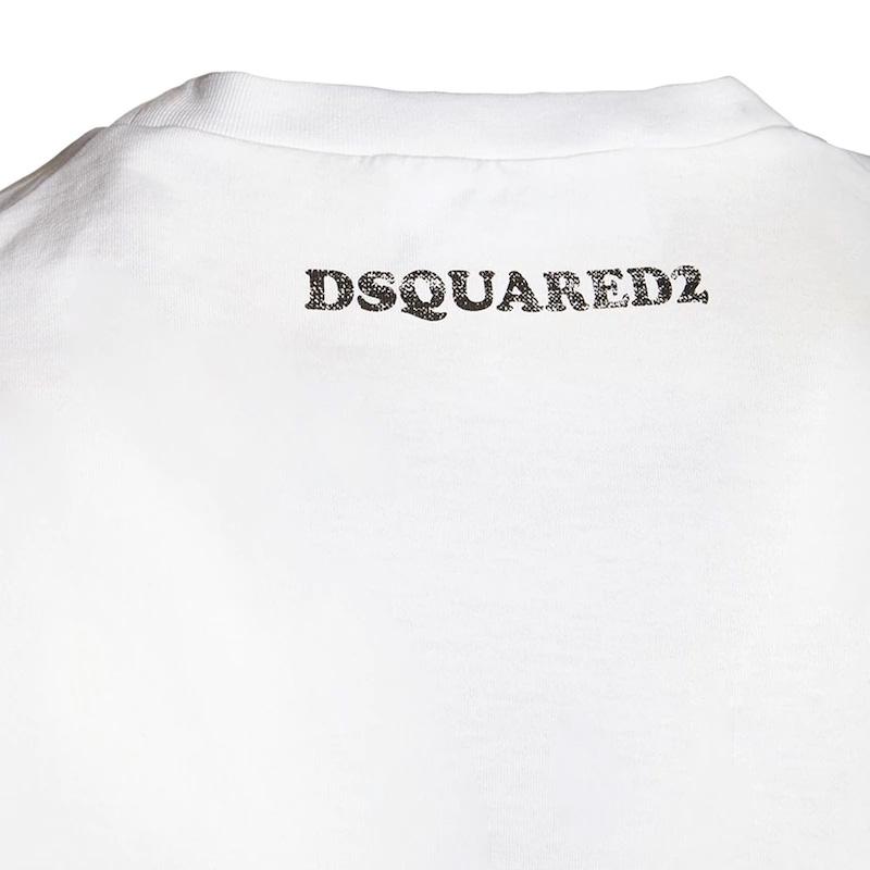 DSQUARED2 White Print Caten T-Shirt