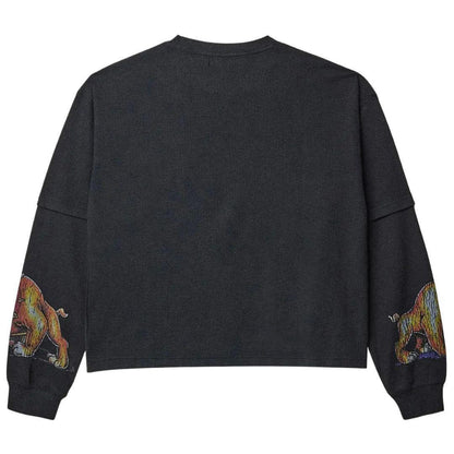 VALE FOREVER WAR DOG THERMAL CREWNECK BLACK