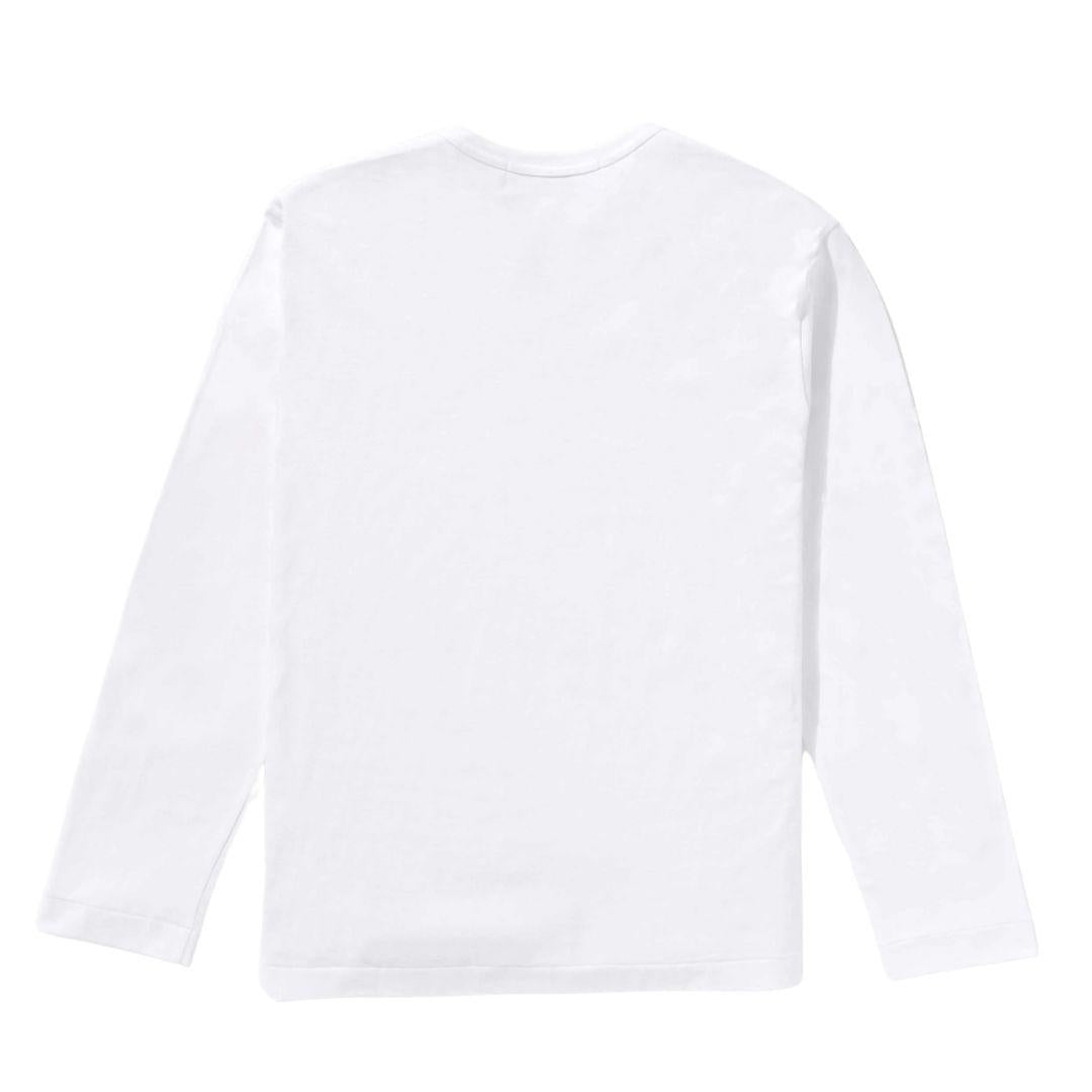 COMME DES GARÇONS PLAY RED EMBLEM LONGSLEEVE WHITE (WOMENS)