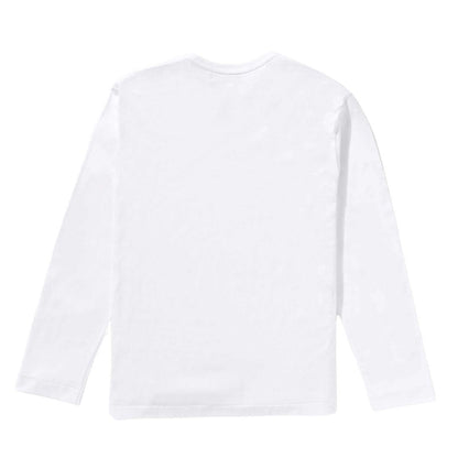 COMME DES GARÇONS PLAY RED EMBLEM LONGSLEEVE WHITE (WOMENS)