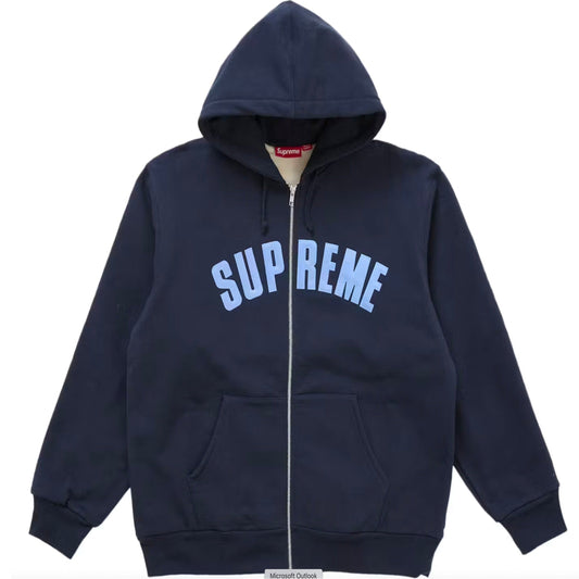 Supreme Logo Zipped Hoodie