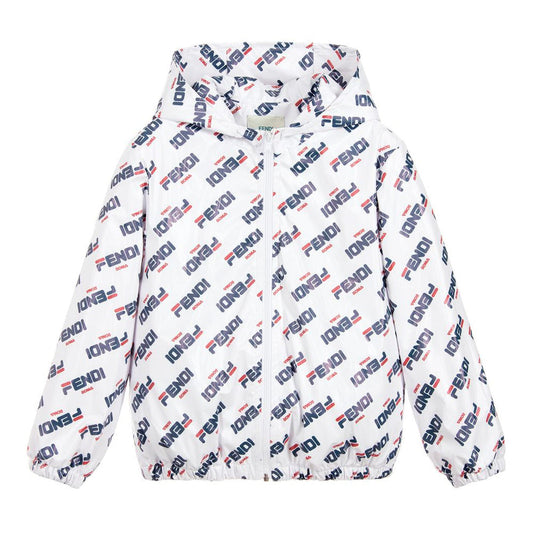 Kids Fendi White Mania Jacket