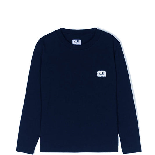 Kids CP Company Navy Long Sleeve T-Shirt