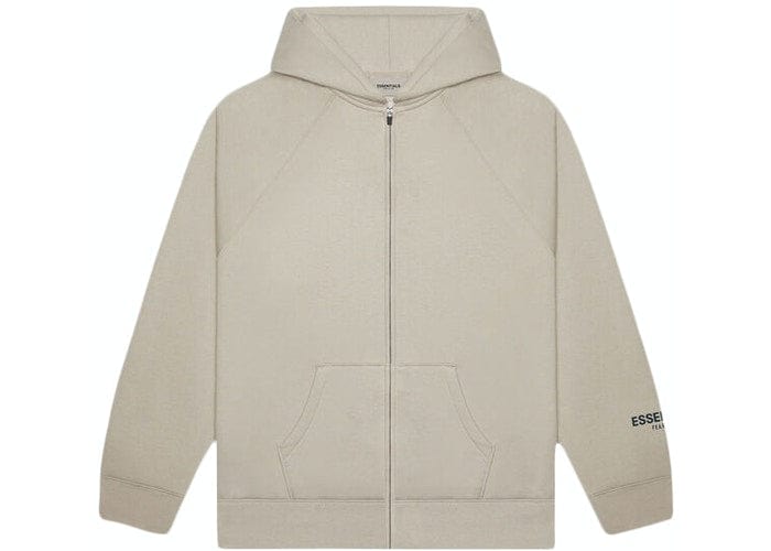 ESSENTIALS FOG 3D SILICON ZIP UP HOODIE TAUPE