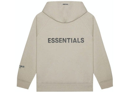 ESSENTIALS FOG 3D SILICON ZIP UP HOODIE TAUPE