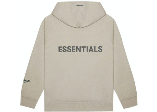 ESSENTIALS FOG 3D SILICON ZIP UP HOODIE TAUPE