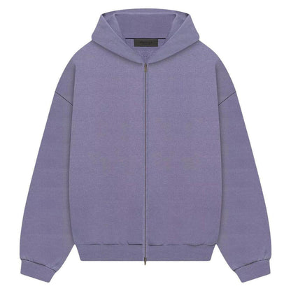 ESSENTIALS FOG FEAR OF GOD STATE LOGO HEAVY ZIP-UP LAVENDER