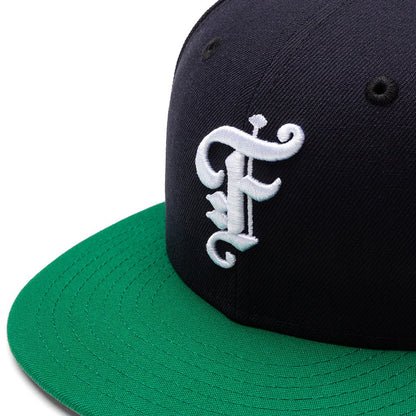 Feature x New Era Old English Fitted Cap - Navy/Green
