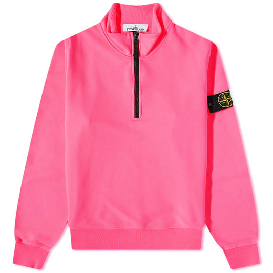 Stone Island Pink 1/4 Zip Sweatshirt